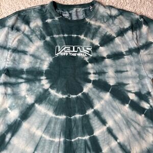 Vans Off The Wall Tie Dye Tee Classic Fit Medium Green EUC